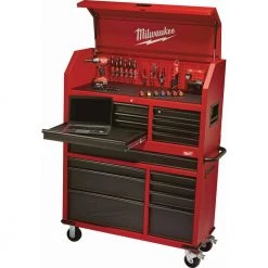 Milwaukee 46 in. 8-Drawer Steel Storage Top Chest in Red and Black 27 Milwaukee 46 in. 8-Drawer Steel Storage Top Chest in Red and Black -Tool Storage Online Shop red and black textured powder coating milwaukee top tool chests 48 22 8510 31 1000