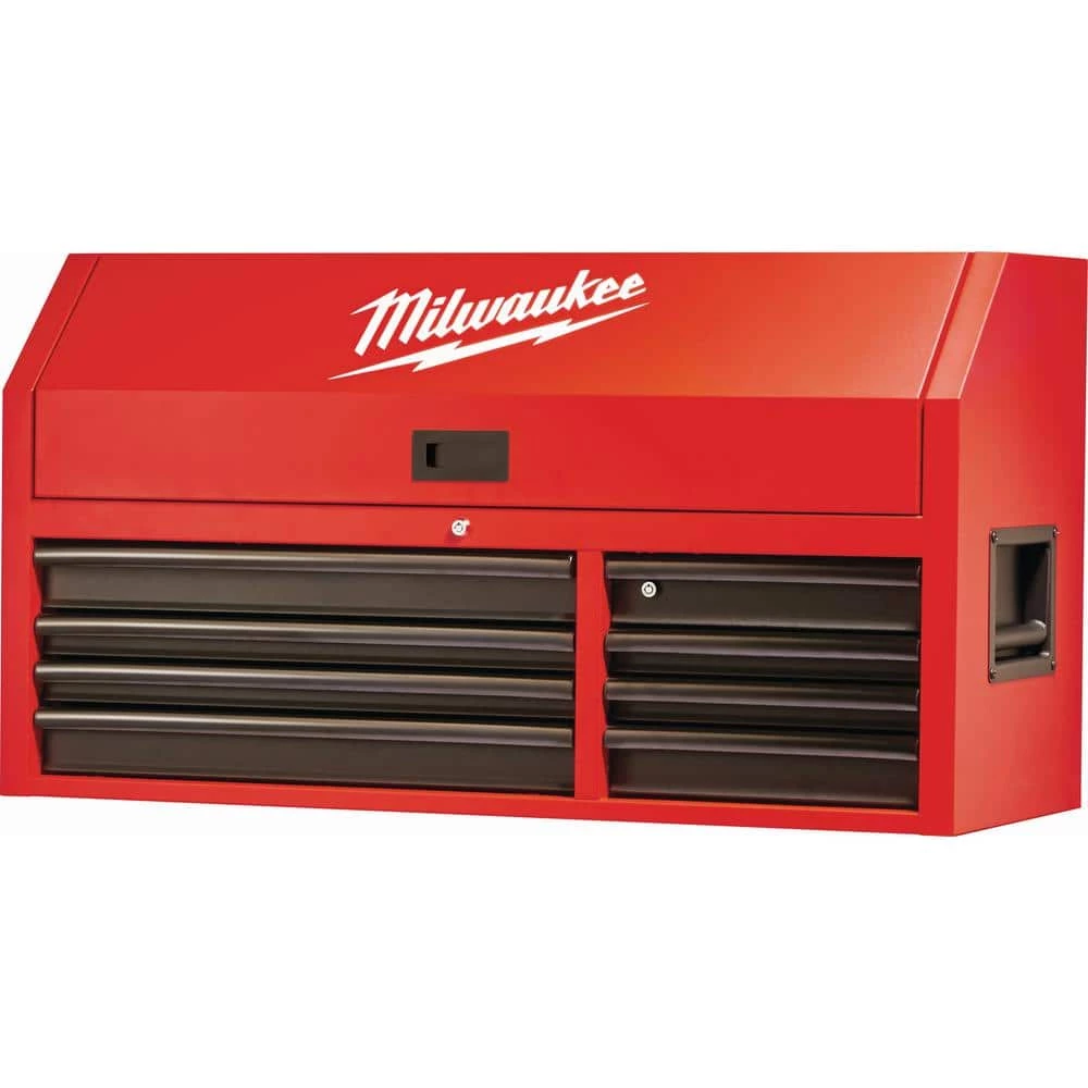 Milwaukee 46 in. 8-Drawer Steel Storage Top Chest in Red and Black 11 Milwaukee 46 in. 8-Drawer Steel Storage Top Chest in Red and Black - Image 9