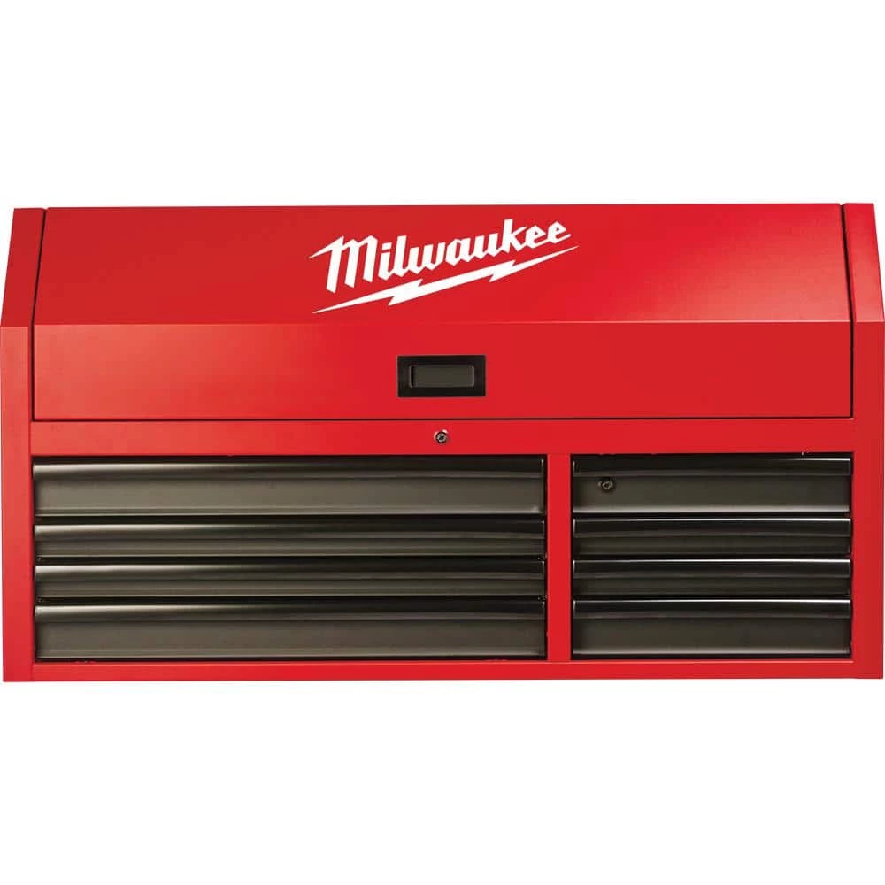 Milwaukee 46 in. 8-Drawer Steel Storage Top Chest in Red and Black 8 Milwaukee 46 in. 8-Drawer Steel Storage Top Chest in Red and Black - Image 6