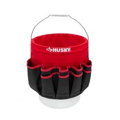 Husky 12 in. 30 Pocket Heavy Duty Bucket Jockey 5 Gallon In-Bucket Storage Tool Bag
