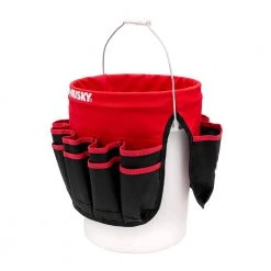 Husky 12 in. 30 Pocket Heavy Duty Bucket Jockey 5 Gallon In-Bucket Storage Tool Bag -Tool Storage Online Shop red black husky tool bags hd10030 th c3 1000