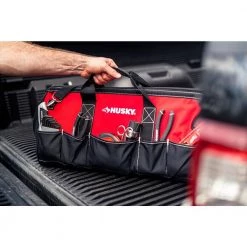 Husky 24 in. 16 Pocket Zippered Tool Bag -Tool Storage Online Shop red black husky tool bags hd60024 th 31 1000