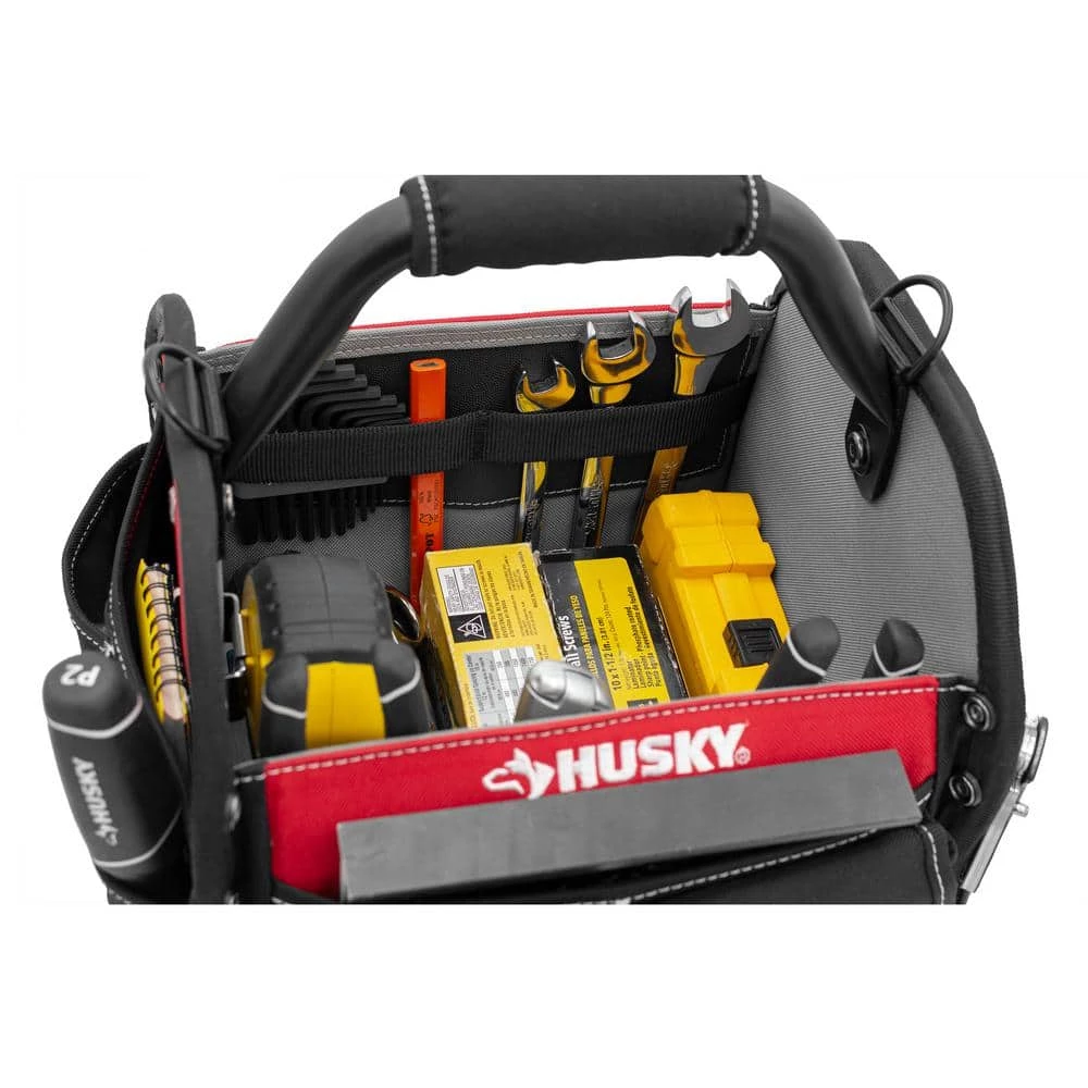 Husky 10 in. 15 Pocket Open Top Tool Bag 4 Husky 10 in. 15 Pocket Open Top Tool Bag - Image 2