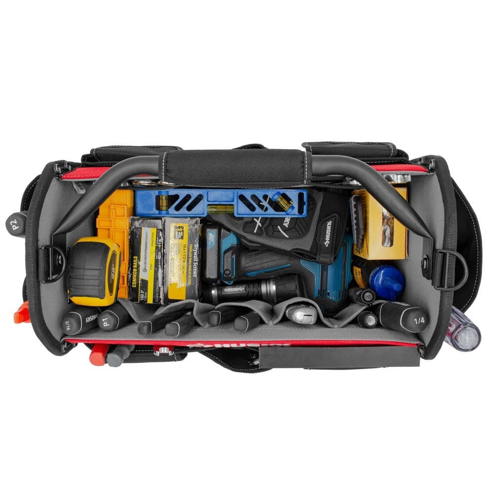 Husky 17 in. 18 Pocket Open Top Tool Bag 4 Husky 17 in. 18 Pocket Open Top Tool Bag - Image 2