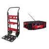 Milwaukee PACKOUT 20 in. 2-Wheel Utility Cart with M18 Lithium-Ion Cordless PACKOUT Radio/Speaker with Built-In Charger -Tool Storage Online Shop red black milwaukee modular tool storage systems 48 22 8415 2950 20 64 1000