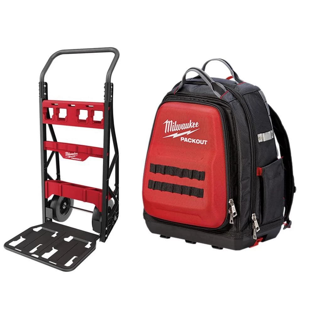 Milwaukee 20 in. W PACKOUT 2-Wheel Utility Tool Cart with 15 in. PACKOUT Backpack (2-Piece) 3 Milwaukee 20 in. W PACKOUT 2-Wheel Utility Tool Cart with 15 in. PACKOUT Backpack (2-Piece)