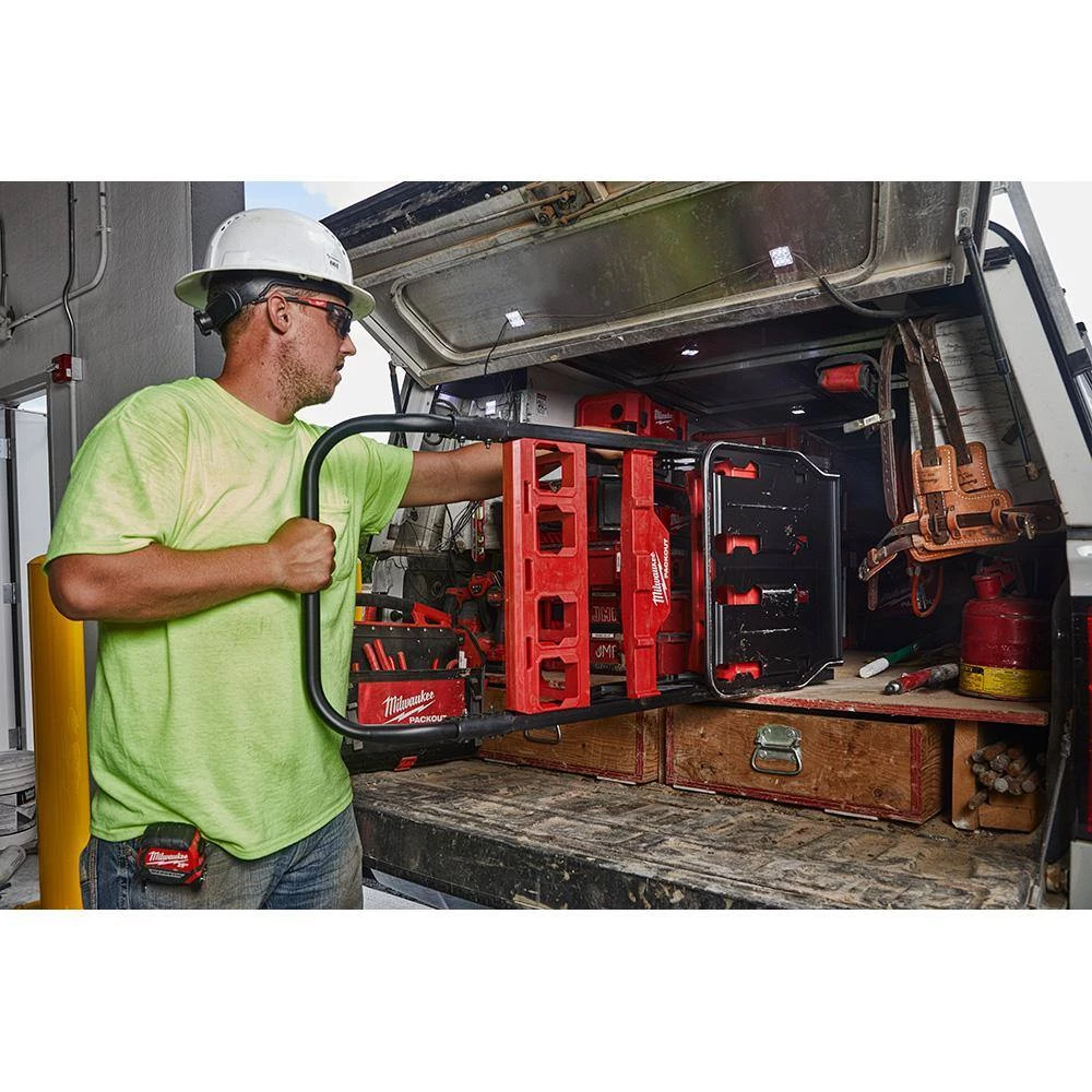 Milwaukee PACKOUT 20 in. 2-Wheel Utility Cart with Large Tool Box (2-Piece) 12 Milwaukee PACKOUT 20 in. 2-Wheel Utility Cart with Large Tool Box (2-Piece) - Image 10