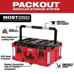 Milwaukee PACKOUT 20 in. 2-Wheel Utility Cart with Large Tool Box (2-Piece) 18 Milwaukee PACKOUT 20 in. 2-Wheel Utility Cart with Large Tool Box (2-Piece) -Tool Storage Online Shop red black milwaukee modular tool storage systems 48 22 8415 48 22 8425 40 1000