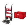 Milwaukee PACKOUT 20 in. 2-Wheel Utility Cart with (1) PACKOUT Tool Storage Crate -Tool Storage Online Shop red black milwaukee modular tool storage systems 48 22 8415 48 22 8440x1 64 1000