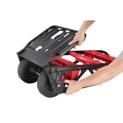 Milwaukee PACKOUT 20 in. 2-Wheel Utility Cart with (2) PACKOUT Tool Storage Crates -Tool Storage Online Shop red black milwaukee modular tool storage systems 48 22 8415 48 22 8440x2 4f 1000