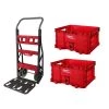 Milwaukee PACKOUT 20 in. 2-Wheel Utility Cart with (2) PACKOUT Tool Storage Crates 1 Milwaukee PACKOUT 20 in. 2-Wheel Utility Cart with (2) PACKOUT Tool Storage Crates -Tool Storage Online Shop red black milwaukee modular tool storage systems 48 22 8415 48 22 8440x2 64 1000