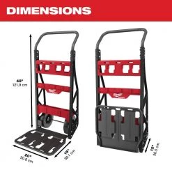 Milwaukee PACKOUT 20 in. 2-Wheel Utility Cart with (2) PACKOUT Tool Storage Crates -Tool Storage Online Shop red black milwaukee modular tool storage systems 48 22 8415 48 22 8440x2 a0 1000