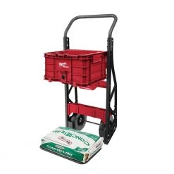 Milwaukee PACKOUT 20 in. 2-Wheel Utility Cart with (3) PACKOUT Tool Storage Crates -Tool Storage Online Shop red black milwaukee modular tool storage systems 48 22 8415 48 22 8440x3 77 1000