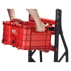 Milwaukee PACKOUT 20 in. 2-Wheel Utility Cart with (3) PACKOUT Tool Storage Crates -Tool Storage Online Shop red black milwaukee modular tool storage systems 48 22 8415 48 22 8440x3 c3 1000