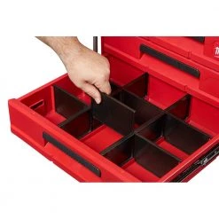 Milwaukee PACKOUT 20 in. 2-Wheel Utility Cart with 2-Drawer Tool Box -Tool Storage Online Shop red black milwaukee modular tool storage systems 48 22 8415 48 22 8442 31 1000