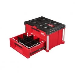 Milwaukee PACKOUT 20 in. 2-Wheel Utility Cart with 2-Drawer Tool Box -Tool Storage Online Shop red black milwaukee modular tool storage systems 48 22 8415 48 22 8442 77 1000