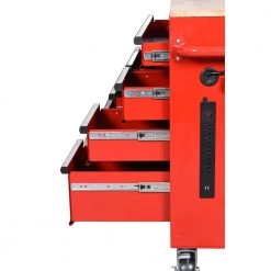 Husky 42 in. W x 18.1 in. D 8-Drawer Red Mobile Workbench Cabinet with Solid Wood Top 24 Husky 42 in. W x 18.1 in. D 8-Drawer Red Mobile Workbench Cabinet with Solid Wood Top -Tool Storage Online Shop red husky mobile workbenches h42mwc8red 44 1000