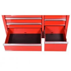 Husky 42 in. W x 18.1 in. D 8-Drawer Red Mobile Workbench Cabinet with Solid Wood Top 20 Husky 42 in. W x 18.1 in. D 8-Drawer Red Mobile Workbench Cabinet with Solid Wood Top -Tool Storage Online Shop red husky mobile workbenches h42mwc8red 77 1000