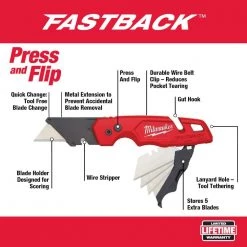 Milwaukee 15 in. PACKOUT Backpack with FASTBACK Folding Utility Knife and 50-Pack General Purpose Utility Blade Set -Tool Storage Online Shop red milwaukee modular tool storage systems 48 22 8301 48 22 1504 40 1000
