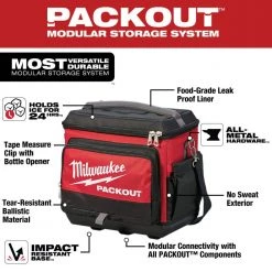 Milwaukee 15 in. PACKOUT Backpack with PACKOUT Cooler Bag 15 Milwaukee 15 in. PACKOUT Backpack with PACKOUT Cooler Bag -Tool Storage Online Shop red milwaukee modular tool storage systems 48 22 8301 48 22 8302 40 1000