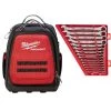 Milwaukee 15 in. PACKOUT Backpack with SAE Combination Ratcheting Wrench Set (15-Piece) -Tool Storage Online Shop red milwaukee modular tool storage systems 48 22 8301 48 22 9416 64 1000