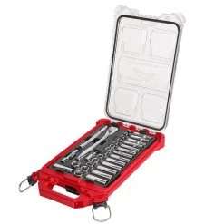 Milwaukee 15 in. PACKOUT Backpack 3/8 in. Drive METRIC Ratchet and Socket Mechanics Tool Set with PACKOUT Case (32-Piece) -Tool Storage Online Shop red milwaukee modular tool storage systems 48 22 8301 48 22 9482 77 1000