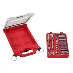 Milwaukee 15 in. PACKOUT Backpack 3/8 in. Drive METRIC Ratchet and Socket Mechanics Tool Set with PACKOUT Case (32-Piece) -Tool Storage Online Shop red milwaukee modular tool storage systems 48 22 8301 48 22 9482 c3 1000