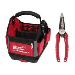Milwaukee 10 in. PACKOUT Tote with 6-in-1 Wire Stripper Pliers
