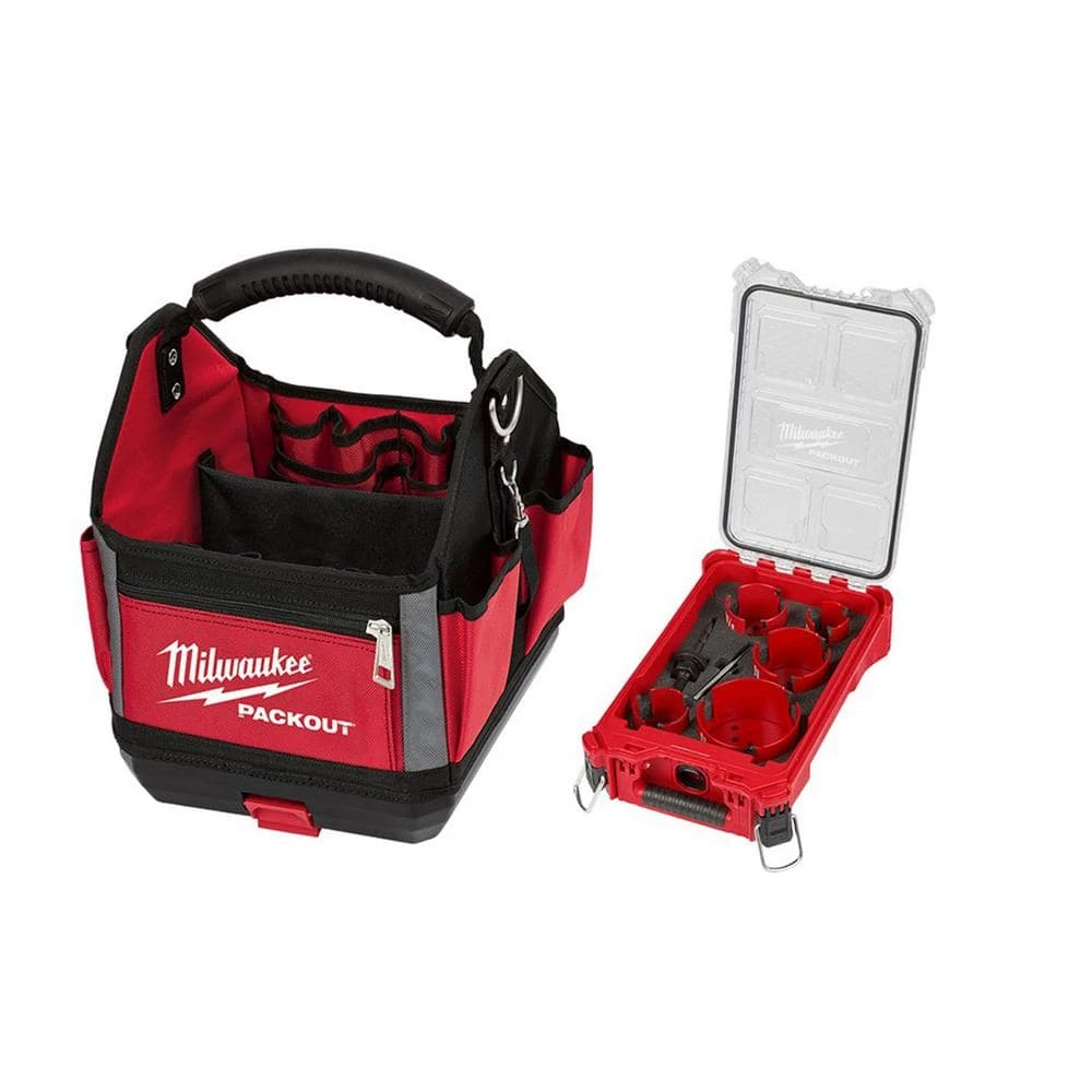 Milwaukee 10 in. PACKOUT Tote BIG HAWG Carbide Hole Saw Kit with PACKOUT Case (9-Piece) 3 Milwaukee 10 in. PACKOUT Tote BIG HAWG Carbide Hole Saw Kit with PACKOUT Case (9-Piece)