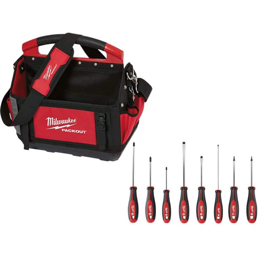 Milwaukee 15 in. Packout Tote with Screwdriver Set (8-Piece) 3 Milwaukee 15 in. Packout Tote with Screwdriver Set (8-Piece)