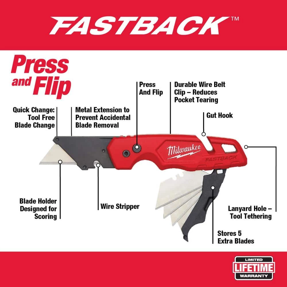 Milwaukee 20 in. PACKOUT Tote with Fastback Folding Utility Knife Set (2-Pack) 5 Milwaukee 20 in. PACKOUT Tote with Fastback Folding Utility Knife Set (2-Pack) - Image 3