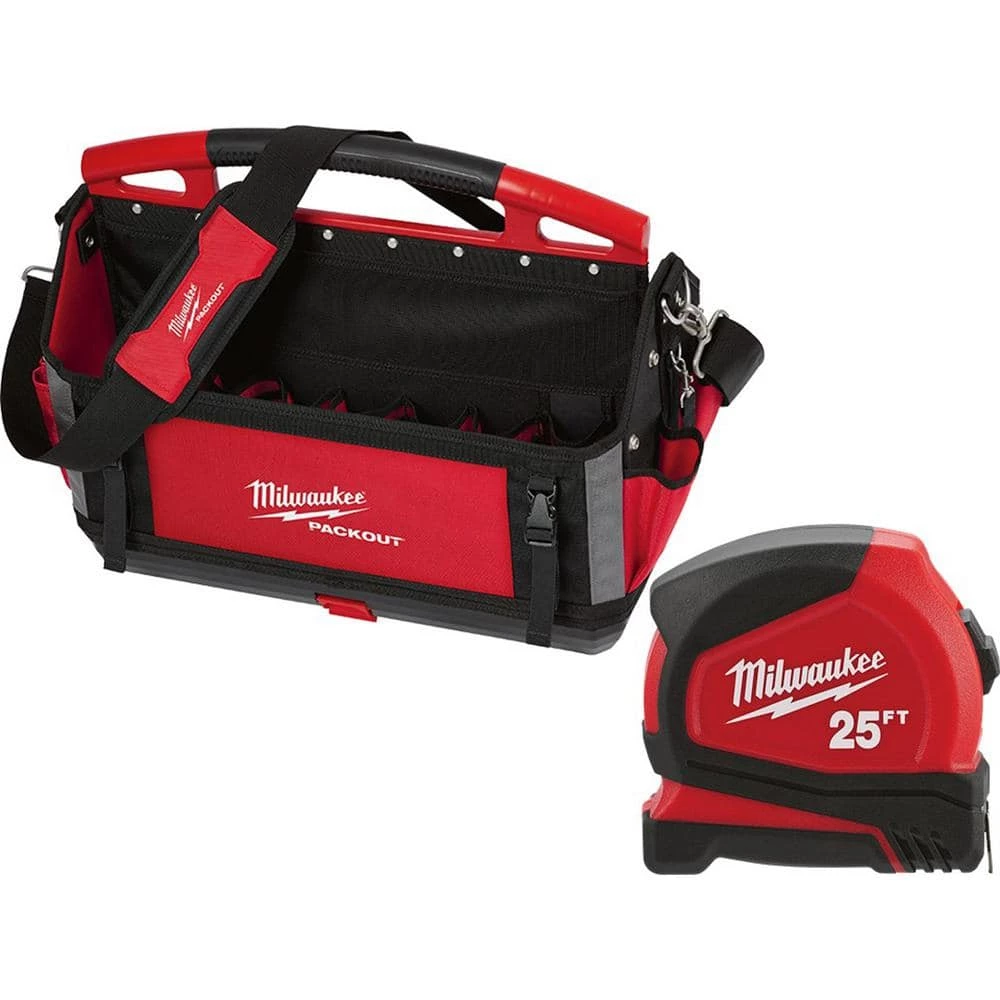 Milwaukee 20 in. PACKOUT Tote with 25 ft Compact Tape Measure 3 Milwaukee 20 in. PACKOUT Tote with 25 ft Compact Tape Measure
