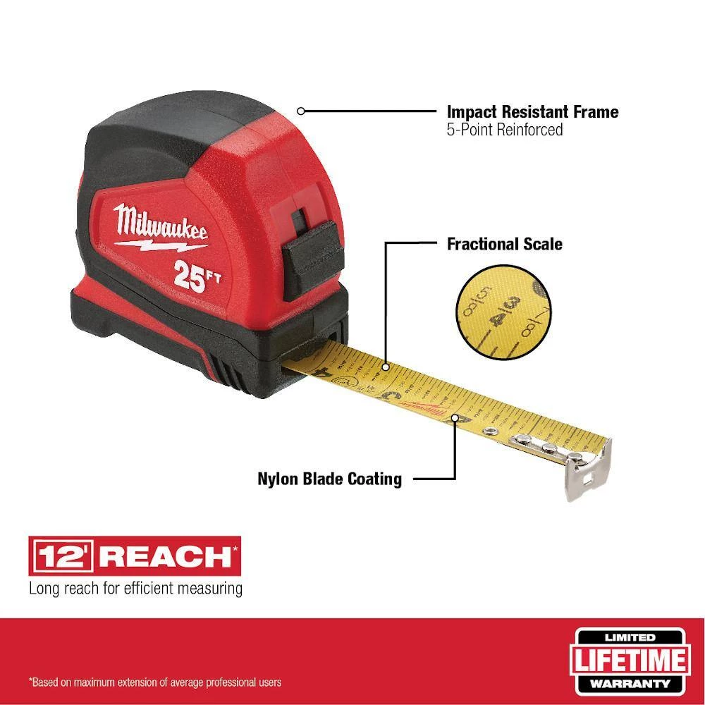 Milwaukee 20 in. PACKOUT Tote with 25 ft Compact Tape Measure 6 Milwaukee 20 in. PACKOUT Tote with 25 ft Compact Tape Measure - Image 4
