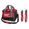 Milwaukee 15 in. PACKOUT Tool Bag with Fastback Folding Utility Knife Set (2-Pack) -Tool Storage Online Shop red milwaukee modular tool storage systems 48 22 8321 48 22 1503 64 1000