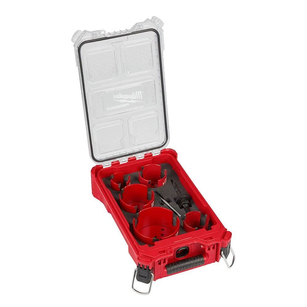 Milwaukee 20 in. PACKOUT Tool Bag with BIG HAWG Carbide Hole Saw Kit with PACKOUT Case (9-Piece) 8 Milwaukee 20 in. PACKOUT Tool Bag with BIG HAWG Carbide Hole Saw Kit with PACKOUT Case (9-Piece) - Image 6