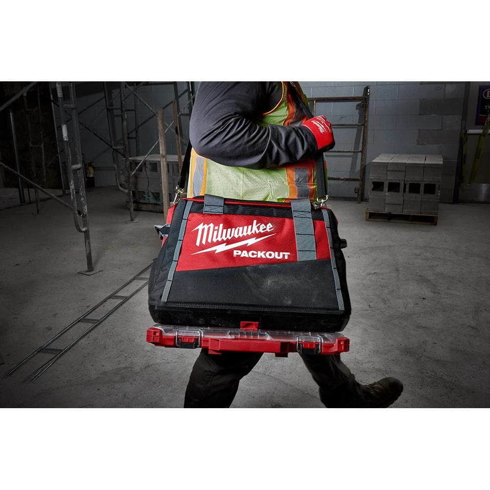 Milwaukee 20 in. PACKOUT Tool Bag with BIG HAWG Carbide Hole Saw Kit with PACKOUT Case (9-Piece) 10 Milwaukee 20 in. PACKOUT Tool Bag with BIG HAWG Carbide Hole Saw Kit with PACKOUT Case (9-Piece) - Image 8