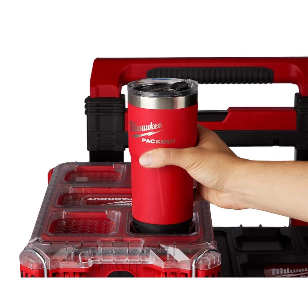Milwaukee PACKOUT Red 20 oz. Tumbler 8 Milwaukee PACKOUT Red 20 oz. Tumbler - Image 6