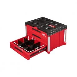 Milwaukee PACKOUT 22 in. Rolling Tool Box and 22 in. 3-Drawer -Tool Storage Online Shop red milwaukee modular tool storage systems 48 22 8426 8443 76 1000