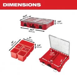 Milwaukee PACKOUT 11-Compartment Impact Resistant Portable Small Parts Organizer 19 Milwaukee PACKOUT 11-Compartment Impact Resistant Portable Small Parts Organizer -Tool Storage Online Shop red milwaukee modular tool storage systems 48 22 8430 40 1000