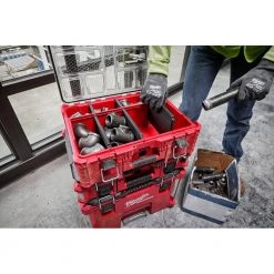 Milwaukee PACKOUT 20 in. Deep Organizer with 6 Compartments and Quick Adjust Dividers -Tool Storage Online Shop red milwaukee modular tool storage systems 48 22 8432 44 1000