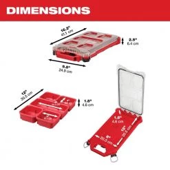 Milwaukee PACKOUT 5-Compartment Low-Profile Compact Small Parts Organizer -Tool Storage Online Shop red milwaukee modular tool storage systems 48 22 8436 40 1000