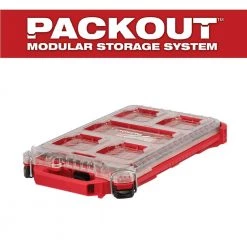 Milwaukee PACKOUT 5-Compartment Low-Profile Compact Small Parts Organizer (5-Pack) -Tool Storage Online Shop red milwaukee modular tool storage systems 48 22 8436x5 1f 1000