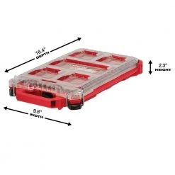 Milwaukee PACKOUT 5-Compartment Low-Profile Compact Small Parts Organizer (5-Pack) -Tool Storage Online Shop red milwaukee modular tool storage systems 48 22 8436x5 40 1000