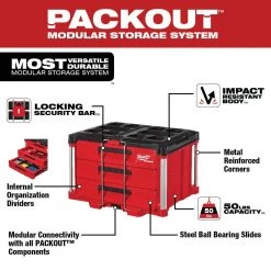 Milwaukee PACKOUT 22 in. 3-Drawer and 2-Drawer -Tool Storage Online Shop red milwaukee modular tool storage systems 48 22 8443 8442 c3 1000