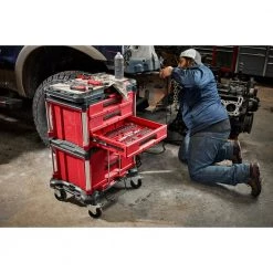 Milwaukee PACKOUT 22 in. Modular 3-Drawer Tool Box with Metal Reinforced Corners -Tool Storage Online Shop red milwaukee modular tool storage systems 48 22 8443 c3 1000 1
