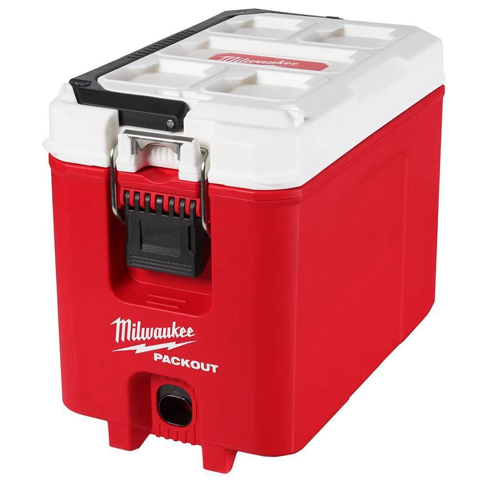 Milwaukee PACKOUT 10 in. Red 16 qt. Compact Cooler 9 Milwaukee PACKOUT 10 in. Red 16 qt. Compact Cooler - Image 7