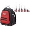 Milwaukee 15 in. PACKOUT Tool Backpack with Screwdriver Set (11-Piece) -Tool Storage Online Shop red milwaukee tool bags 48 22 8301 48 22 2710 64 1000