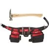 Milwaukee Adjustable Electricians Work Belt with 19 oz. Hickory Framing Hammer -Tool Storage Online Shop red milwaukee tool belts 48 22 8110 48 22 9419 64 1000