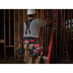 Milwaukee General Contractor Work Belt with FASTBACK 6-In-1 Folding Utility Knife and FASTBACK Compact Folding Utility Knife Set -Tool Storage Online Shop red milwaukee tool belts 48 22 8120 48 22 1505q c3 1000