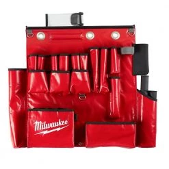 Milwaukee Lineman's Aerial Tool Apron with Lineman's High Leverage Ratcheting Wrench with Smooth Strike Face (2-Piece) -Tool Storage Online Shop red milwaukee tool belts 48 22 8290 48 22 9213 1d 1000